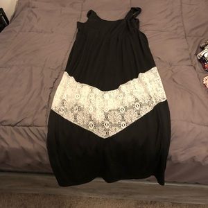 Black and white maxi dress